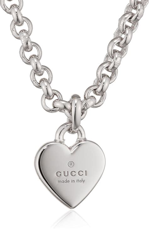 gucci gold toggle necklace|heart necklace with Gucci trademark.